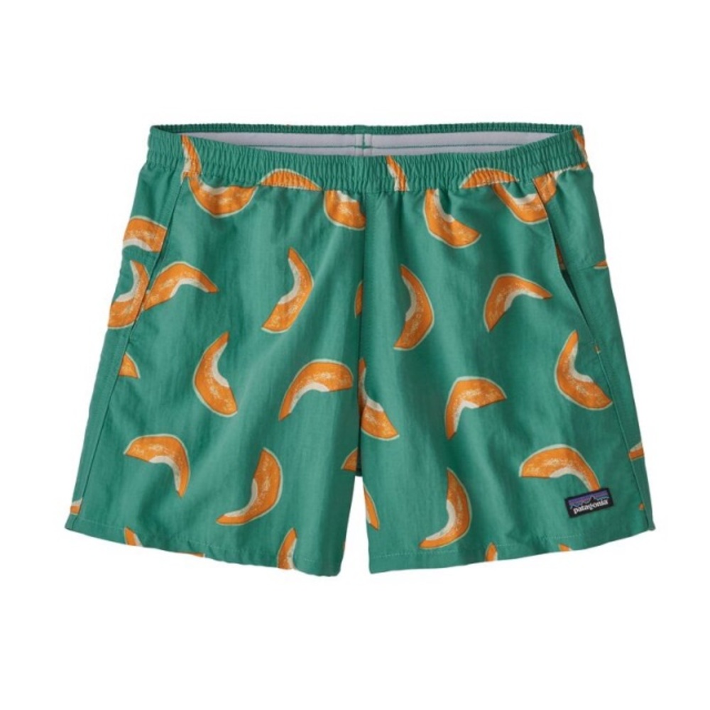 Patagonia Athletic Green and Orange Quick-Dry Shorts